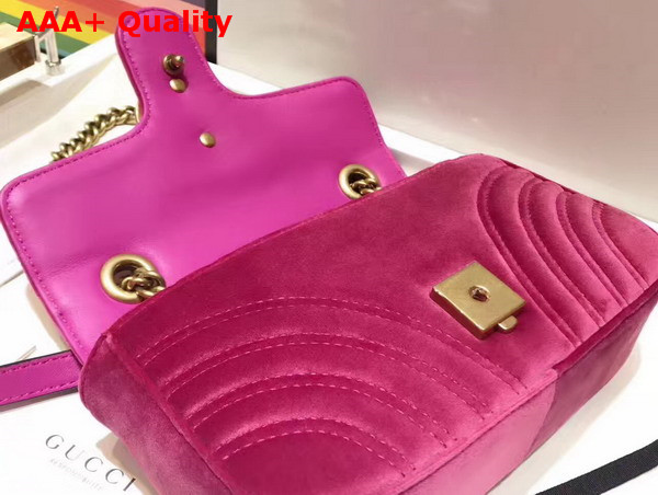 Gucci GG Marmont Velvet Mini Bag Pink Velvet Replica