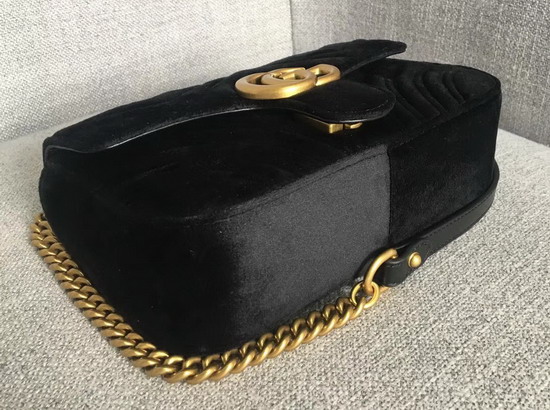 Gucci GG Marmont Velvet Mini Bag in Black Velvet