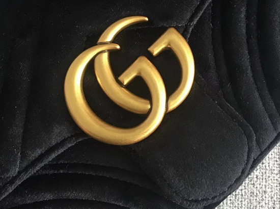 Gucci GG Marmont Velvet Mini Bag in Black Velvet