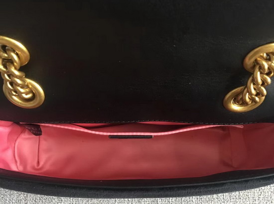 Gucci GG Marmont Velvet Mini Bag in Black Velvet