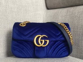 Gucci GG Marmont Velvet Mini Bag in Cobalt Blue Velvet