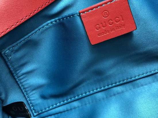 Gucci GG Marmont Velvet Mini Bag in Hibiscus Red Velvet