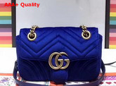 Gucci GG Marmont Velvet Mini Bag in Navy Blue Velvet Replica