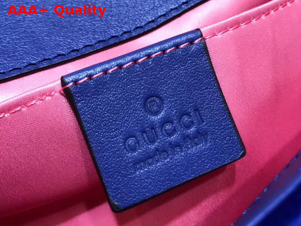 Gucci GG Marmont Velvet Mini Bag in Navy Blue Velvet Replica