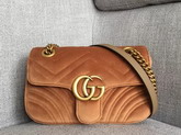 Gucci GG Marmont Velvet Mini Bag in Taupe Velvet