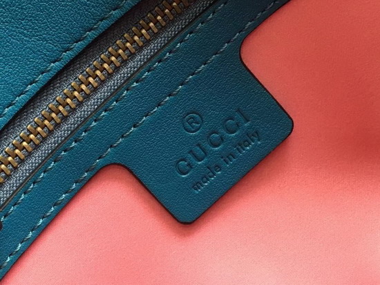 Gucci GG Marmont Velvet Shoulder Bag in Petrol Blue Velvet