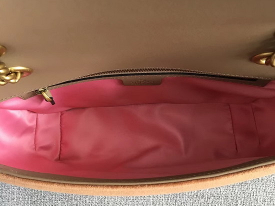 Gucci GG Marmont Velvet Shoulder Bag in Taupe Velvet