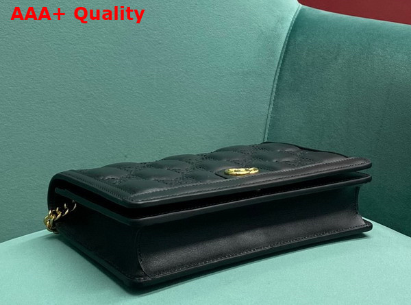 Gucci GG Matelasse Chain Wallet in Black GG Matelasse Leather Leather 723787 Replica