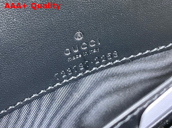 Gucci GG Matelasse Chain Wallet in Black Leather 723787 Replica