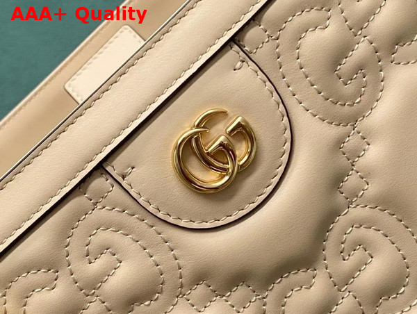 Gucci GG Matelasse Leather Medium Tote in Beige 631685 Replica