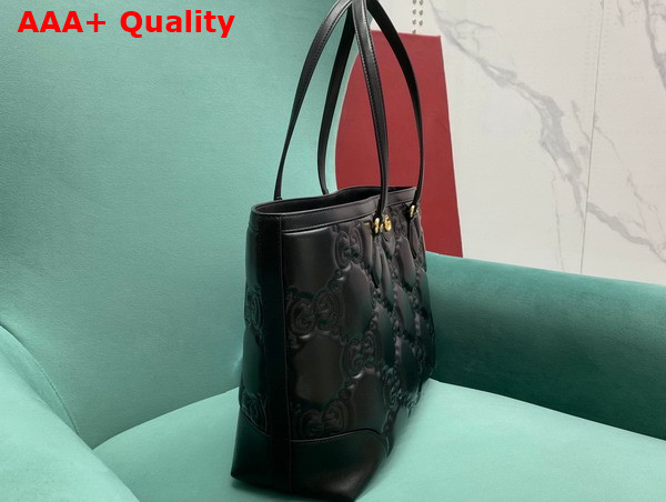 Gucci GG Matelasse Leather Medium Tote in Black 631685 Replica