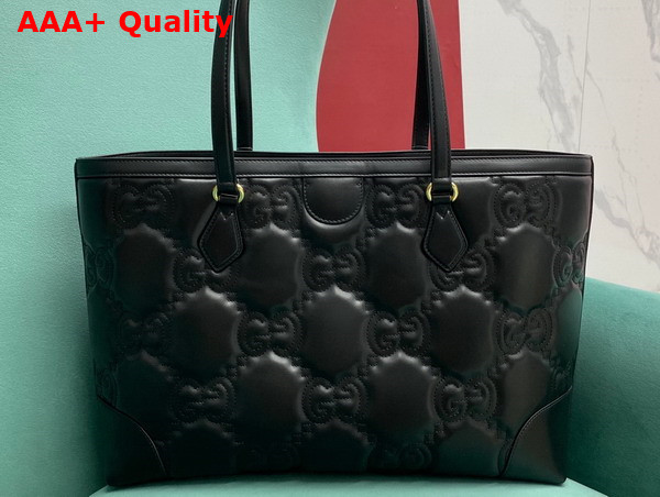 Gucci GG Matelasse Leather Medium Tote in Black 631685 Replica