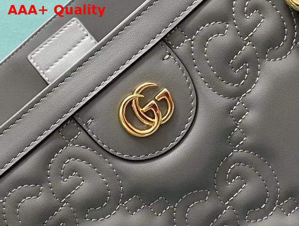 Gucci GG Matelasse Leather Medium Tote in Dusty Grey 631685 Replica