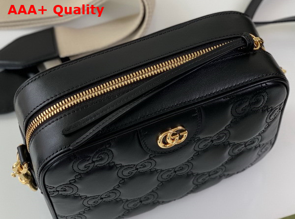 Gucci GG Matelasse Leather Shoulder bag in Black Leather 702234 Replica