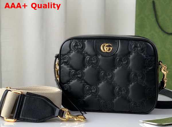 Gucci GG Matelasse Leather Shoulder bag in Black Leather 702234 Replica