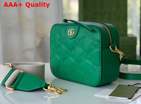 Gucci GG Matelasse Leather Shoulder bag in Bright Green Leather 702234 Replica