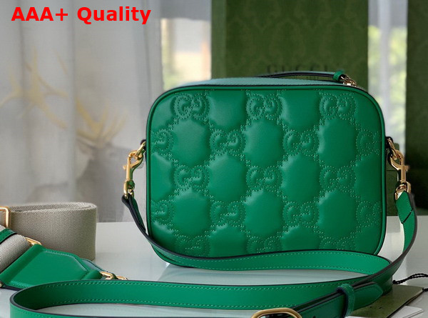 Gucci GG Matelasse Leather Shoulder bag in Bright Green Leather 702234 Replica