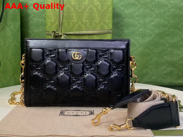 Gucci GG Matelasse Leather Small Bag in Black 702200 Replica