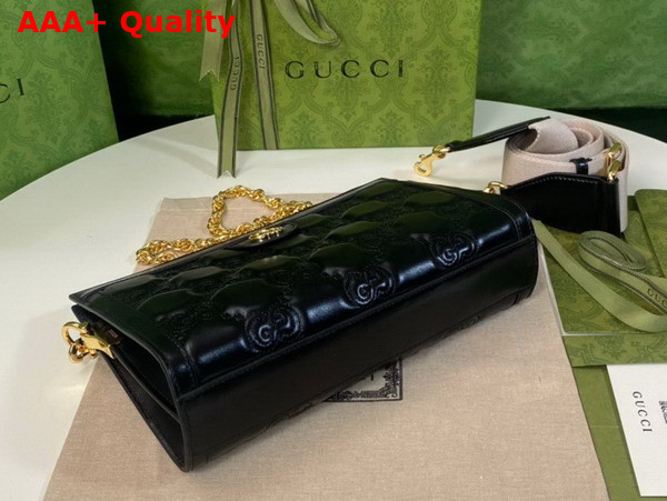 Gucci GG Matelasse Leather Small Bag in Black 702200 Replica