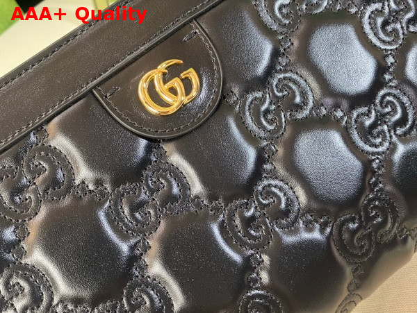 Gucci GG Matelasse Leather Small Bag in Black 702200 Replica