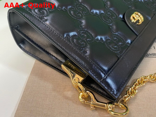 Gucci GG Matelasse Leather Small Bag in Black 702200 Replica