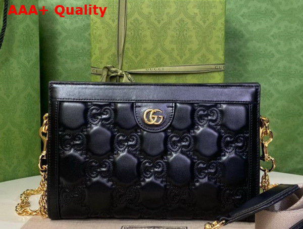 Gucci GG Matelasse Leather Small Bag in Black 702200 Replica