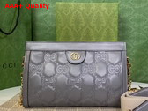 Gucci GG Matelasse Leather Small Bag in Dusty Grey 702200 Replica