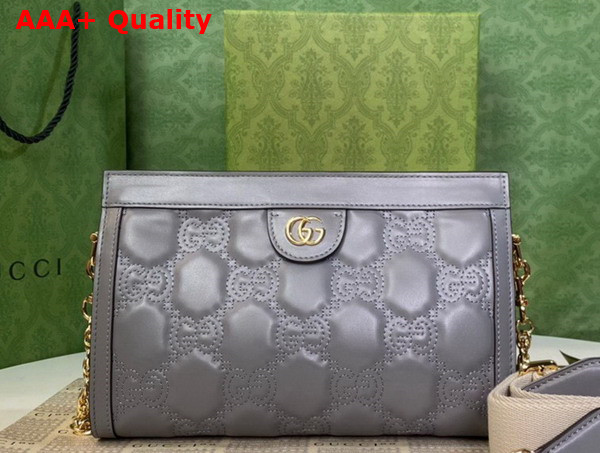 Gucci GG Matelasse Leather Small Bag in Dusty Grey 702200 Replica