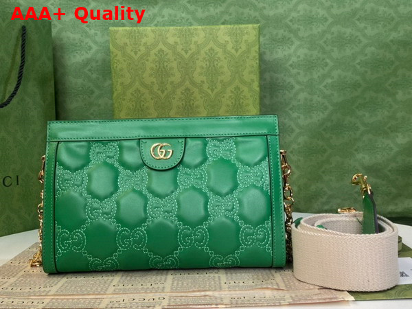 Gucci GG Matelasse Leather Small Bag in Green 702200 Replica