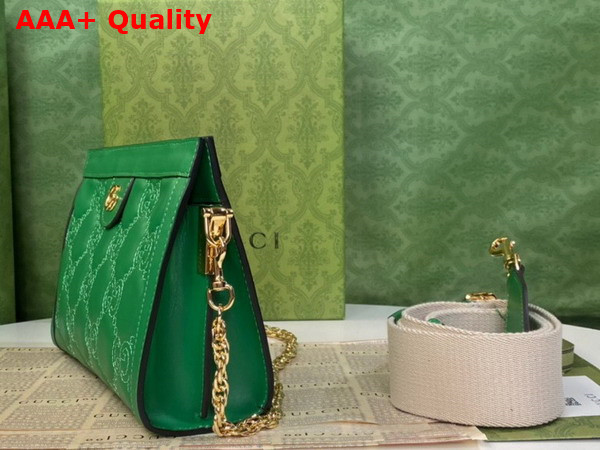 Gucci GG Matelasse Leather Small Bag in Green 702200 Replica