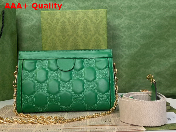 Gucci GG Matelasse Leather Small Bag in Green 702200 Replica