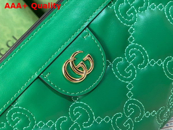 Gucci GG Matelasse Leather Small Bag in Green 702200 Replica