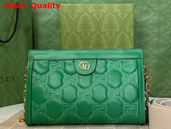 Gucci GG Matelasse Leather Small Bag in Green 702200 Replica