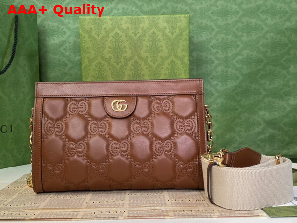 Gucci GG Matelasse Leather Small Bag in Light Brown 702200 Replica