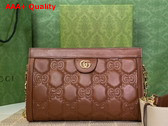 Gucci GG Matelasse Leather Small Bag in Light Brown 702200 Replica