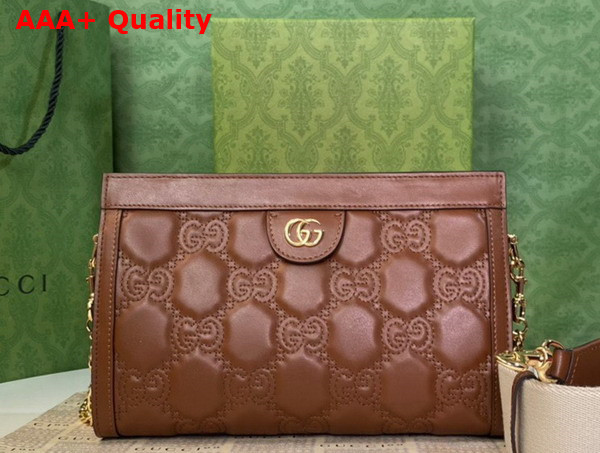 Gucci GG Matelasse Leather Small Bag in Light Brown 702200 Replica