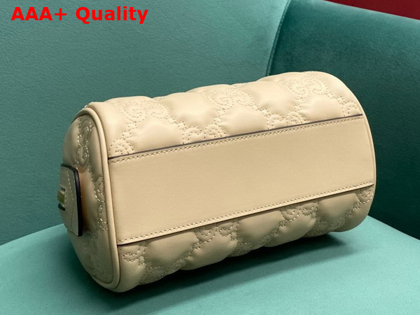 Gucci GG Matelasse Leather Top Handle Bag in Beige Leather 702251 Replica