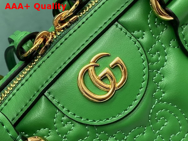 Gucci GG Matelasse Leather Top Handle Bag in Bright Green Leather 702251 Replica