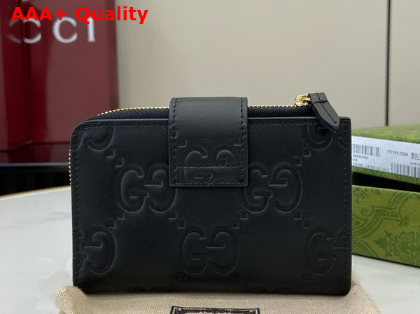 Gucci GG Medium Wallet in Black GG Leather 790131 Replica