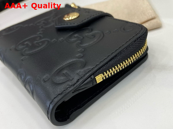 Gucci GG Medium Wallet in Black GG Leather 790131 Replica