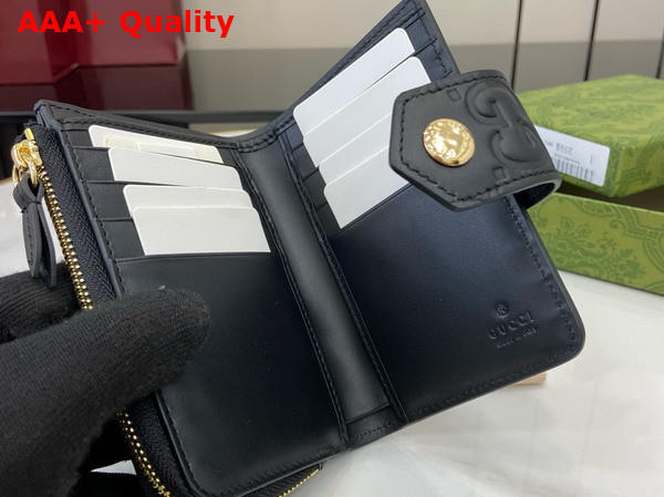 Gucci GG Medium Wallet in Black GG Leather 790131 Replica