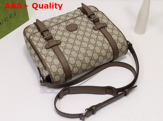 Gucci GG Messenger Bag Beige Ebony GG Supreme Canvas 658542 Replica