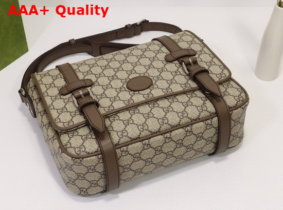 Gucci GG Messenger Bag Beige Ebony GG Supreme Canvas 658542 Replica