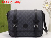 Gucci GG Messenger Bag Black GG Supreme Canvas 658542 Replica