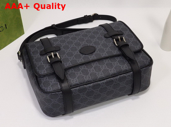 Gucci GG Messenger Bag Black GG Supreme Canvas 658542 Replica