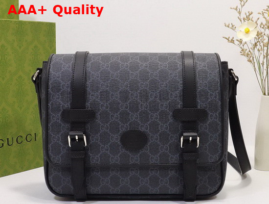 Gucci GG Messenger Bag Black GG Supreme Canvas 658542 Replica