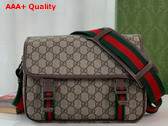 Gucci GG Messenger Bag in Beige and Ebony GG Supreme Canvas 760123 Replica