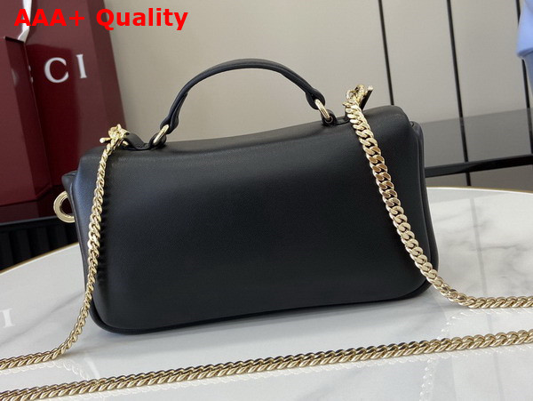 Gucci GG Milano Mini Top Handle Bag in Black Puffy Leather 806017 Replica