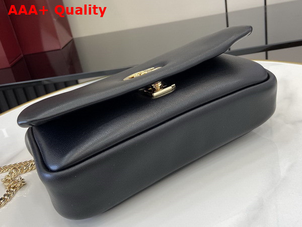 Gucci GG Milano Mini Top Handle Bag in Black Puffy Leather 806017 Replica