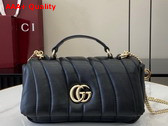 Gucci GG Milano Mini Top Handle Bag in Black Puffy Quilted Leather 806017 Replica